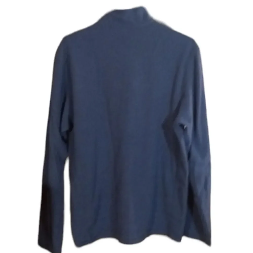 The North Face Men's 1/4 Zip Blue Pull Over Fleece Jacket Sz L
